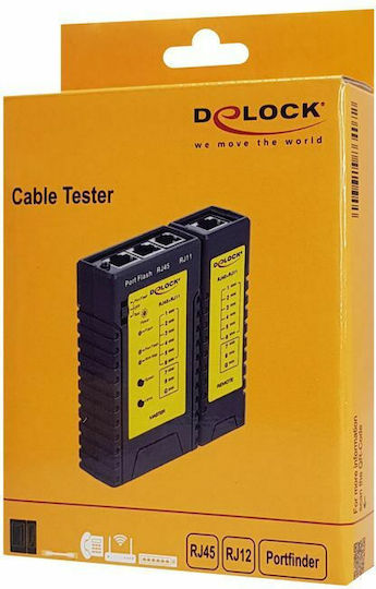DeLock 86407 Tester Καλωδίων Δικτύου RJ45 / RJ12