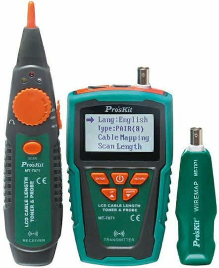 Proskit MT-7071 Kabeltester Netzwerk RJ11 / RJ12 / RJ45 Digital