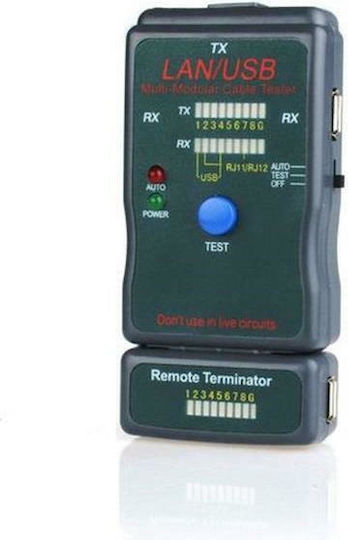 Cablexpert ST-072-01-000514 Tester Καλωδίων Δικτύου USB / RJ11 / RJ12