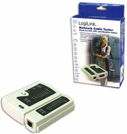LogiLink WZ0010 Tester Καλωδίων Δικτύου RJ45 / RJ12 / RJ11