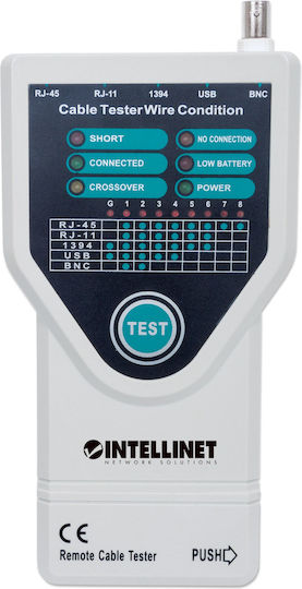 Intellinet 5-in-1 Cable Tester Tester Καλωδίων Δικτύου RJ45 / RJ11 / BNC / USB