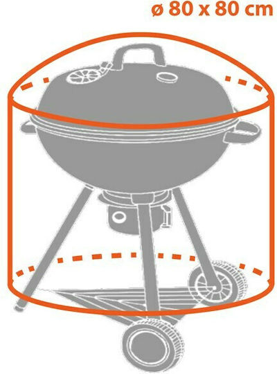 Home & Camp Grill Cover Gray from Polyester with UV Protection 80cmx80cmx80cmcm