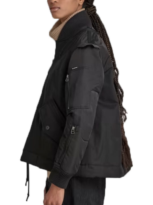 Κοντό Γυναικείο Bomber Jacket Μαύρο