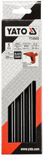 Yato Hot Glue Stick Silicone Glue Gun 7.2x100mm Black 7.2mm 12pcs