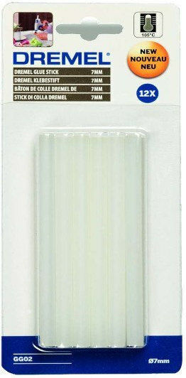 Dremel Hot Glue Stick Glue Sticks Multi-Purpose Low Temperature GG02 Transparent 7mm 12pcs