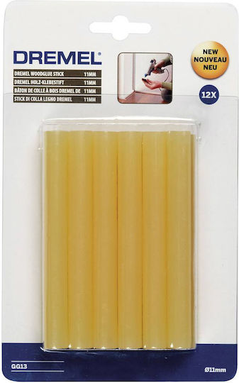 Dremel Ράβδοι Σιλικόνης Ράβδοι Ξυλόκολλας GG13 Κίτρινο 11mm 12τμχ