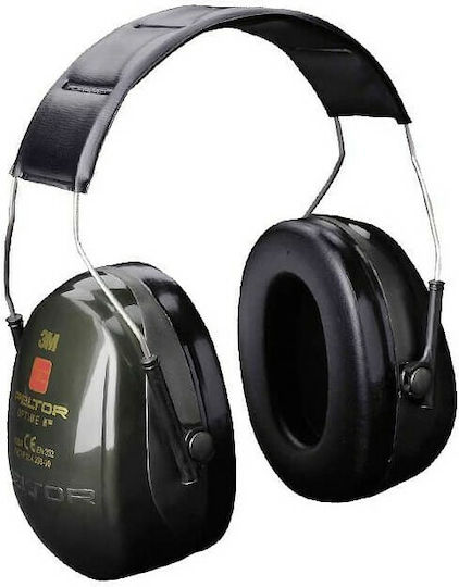 3M Peltor Optime II H520A Earmuffs with Band Dark Green