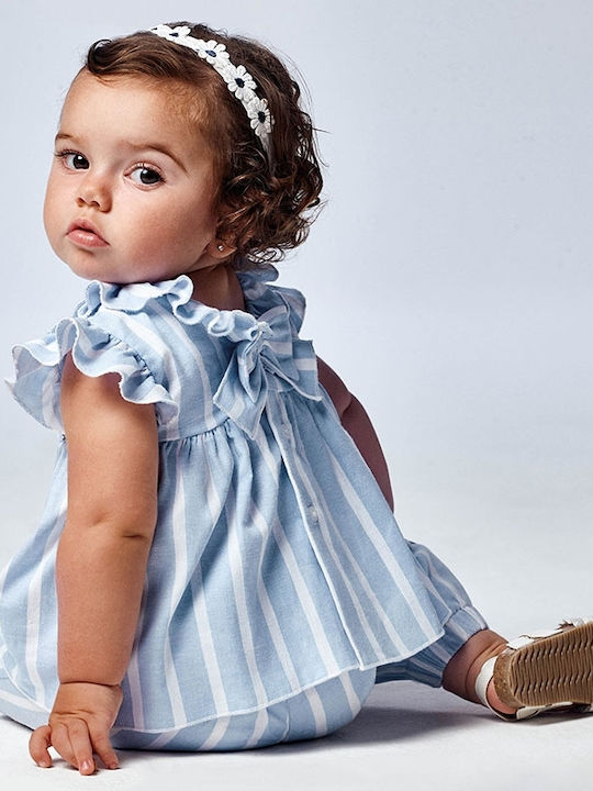 Kinderbluse Kurzarm Hellblau