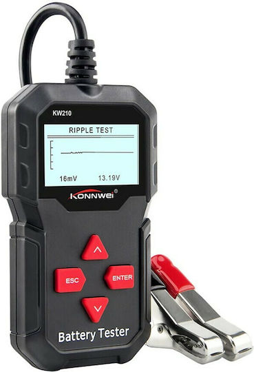 Konnwei KW210 Digital Battery Tester with Crocodile Clips 12V 220AH
