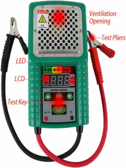Victor Ψηφιακό Battery Tester με Κροκοδειλάκια