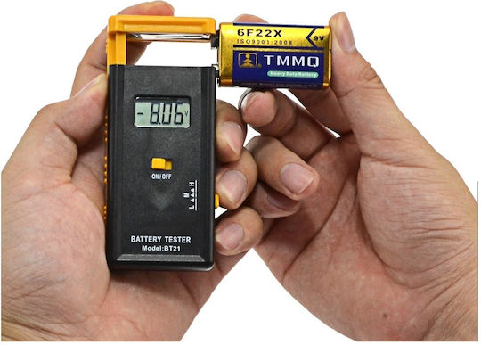 E-Sun BT-21 Ψηφιακό Battery Tester με Πτυσσόμενη Υποδοχή