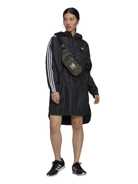 Originals Women's Long Sports Jacket for Winter with Hood Black