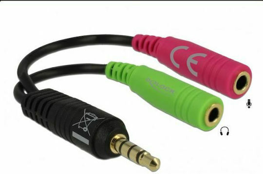 DeLock Converter 3.5mm male to 3.5mm 2x female 1pcs 65344