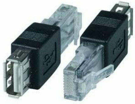 Converter RJ-45 male to USB-A female 1pcs