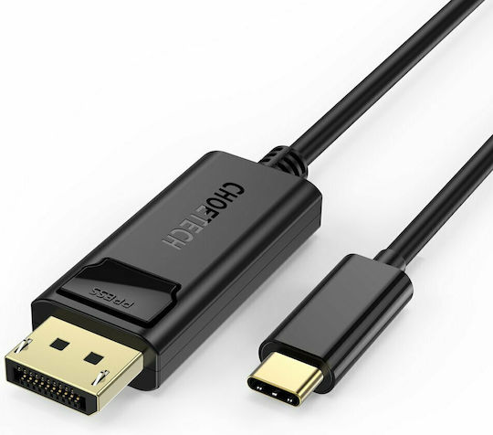 Choetech XCP-1801 USB 2.0 Video Cable USB-C male - DisplayPort Μαύρο 1.8m XCP1801