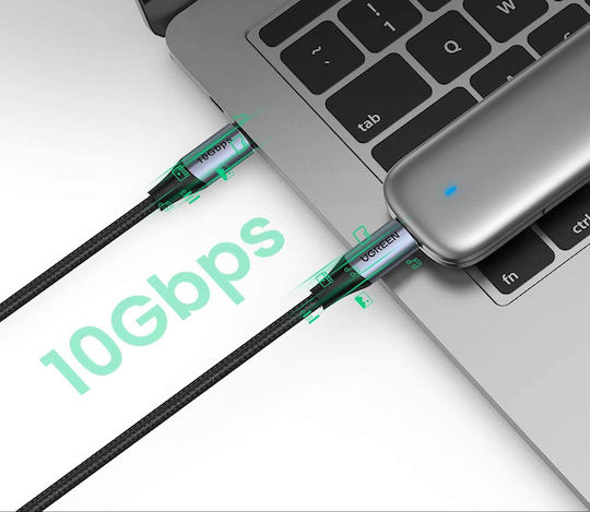 Ugreen Braided USB 3.2 Cable USB-C Male - USB-C 100W PD Black 1m 80150