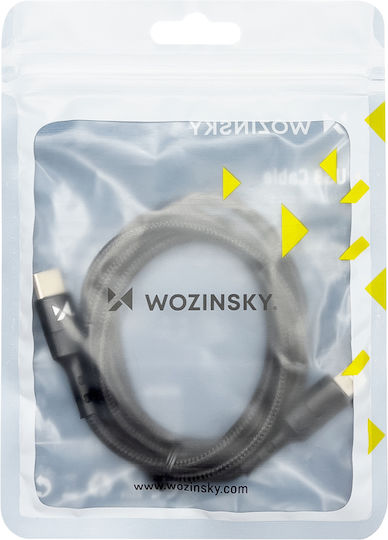 Wozinsky Geflochten USB-C zu Lightning Kabel 18W Schwarz 1m (WUC-PD-CL1B)
