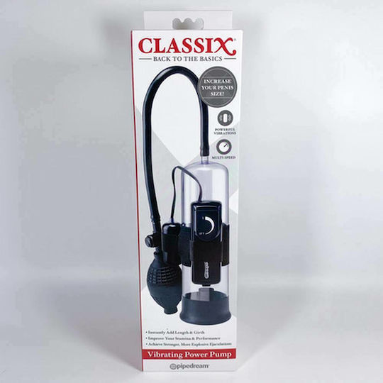 Pipedream Classix Vibrating Pump Τρόμπα Πέους με Δόνηση Μαύρη