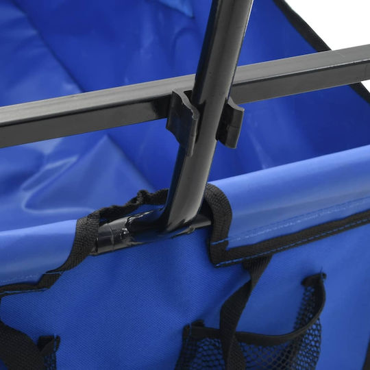 Foldable Garden Cart Plastic Four-wheel with Maximum Load Weight 75kg 92x52x118cm.