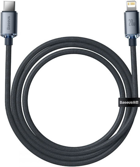 Baseus Crystal Shine Braided USB-C to Lightning Cable 20W Black 1.2m (CAJY000201)