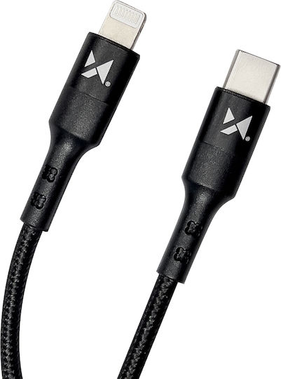 Wozinsky Braided USB-C to Lightning Cable 18W Μαύρο 2m (WUC-PD-CL2B)