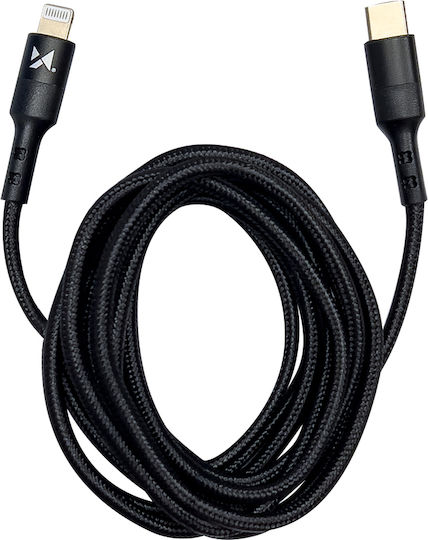 Wozinsky Braided USB-C to Lightning Cable 18W Μαύρο 2m (WUC-PD-CL2B)