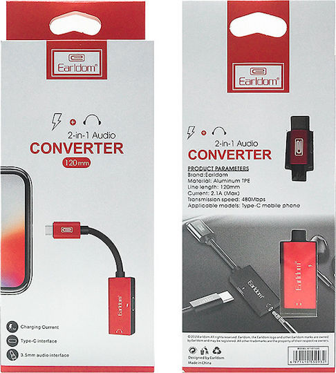 Earldom ET-OT32 Converter USB-C Male to USB-C Female 1 Piece