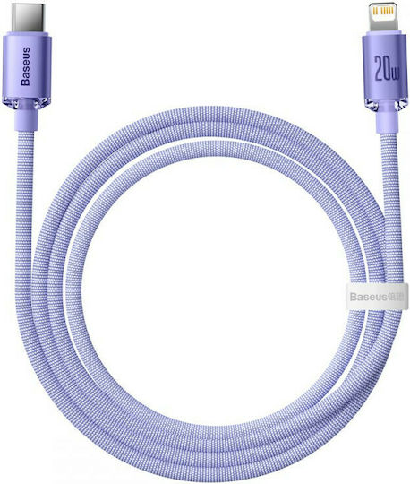 Baseus Crystal Shine Braided USB-C to Lightning Cable 20W Purple 1.2m (CAJY000205)