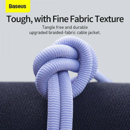 Baseus Crystal Shine Braided USB-C to Lightning Cable 20W Purple 1.2m (CAJY000205)