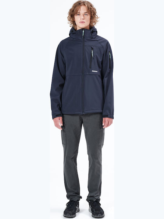 3 in 1 Winter Jacket Softshell Waterproof and Windproof Navy Blue