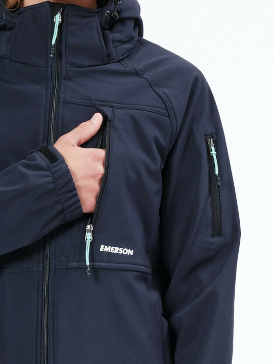 3 in 1 Winter Jacket Softshell Waterproof and Windproof Navy Blue