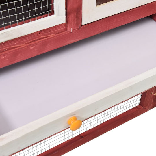 vidaXL 170871 Wooden Cage for Rabbits 140x63x120cm