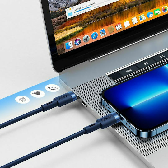 Joyroom S-1224N9 Редовна USB-C към Lightning кабел 20W Син 1.2м