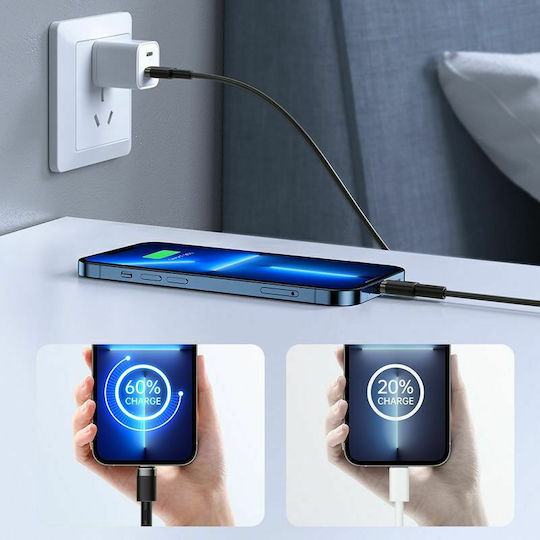 Joyroom S-1224N9 USB-C to Lightning Cable 20W Μαύρο 1.2m