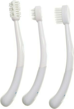 Dreambaby 3 Stage Baby Toothbrush Set for 0m+ 3 Pieces White