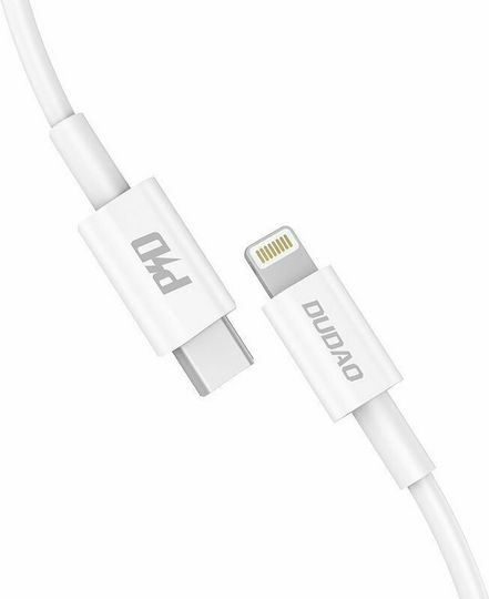 Dudao L6X USB-C to Lightning Cable 18W Λευκό 1m 304004-181516