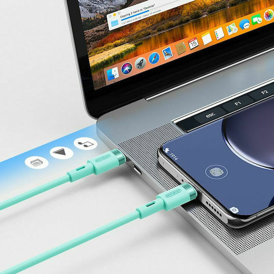 Joyroom S-1830N9 USB 2.0 Cable USB-C male - USB-C 60W Πράσινο 1.8m