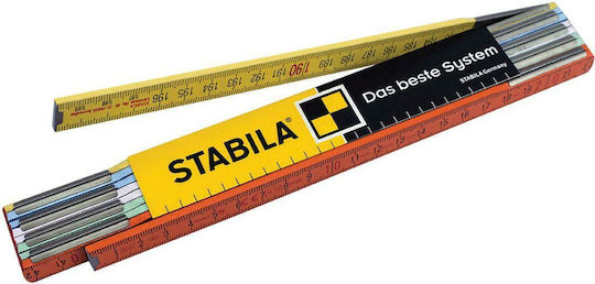 Stabila Πολύχρωμο Ξύλινο Σπαστό Μέτρο 2m