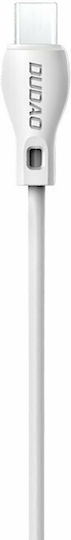 Dudao Cablu USB 2.0 USB-C Masculin - USB-A Alb 1m L4T