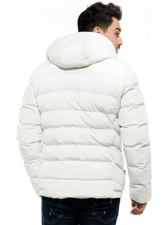 Biston Herren Winter Jacke Puffer Weiß