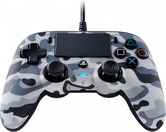 Nacon Wired Compact Gamepad για PS4 Camo Grey