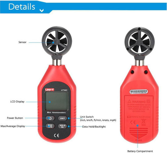Uni-T Anemometer Pocket UT363