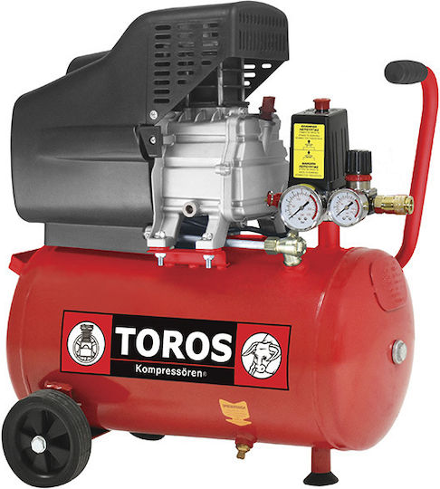 Toros TM 24/2.5 Μονοφασικό Κομπρεσέρ Αέρος με Ισχύ 2.5hp και Αεροφυλάκιο 24lt