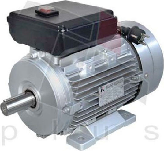 Plus MY 8024 Μονοφασικός Ηλεκτροκινητήρας 1hp Μέγιστων Στροφών 1400rpm με Σφήνα 220V