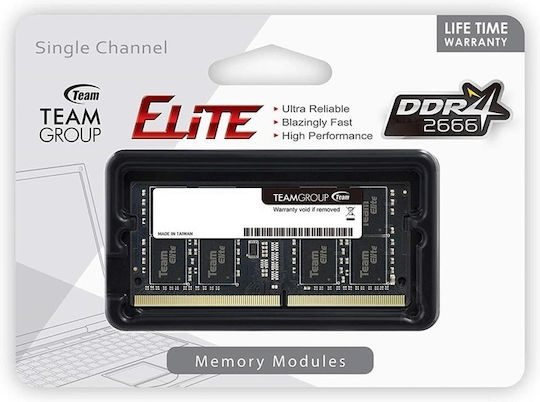 TeamGroup Elite 8GB DDR4 RAM cu Viteză 2666 pentru Laptop