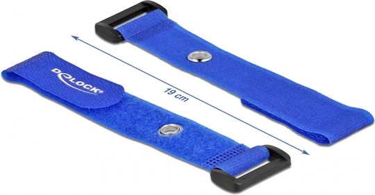 DeLock Δεματικά Καλωδίων Πλαστικά 190mmx25mm σε Μπλε χρώμα (5τμχ) (19546)