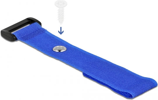 DeLock Δεματικά Καλωδίων Πλαστικά 190mmx25mm σε Μπλε χρώμα (5τμχ) (19546)
