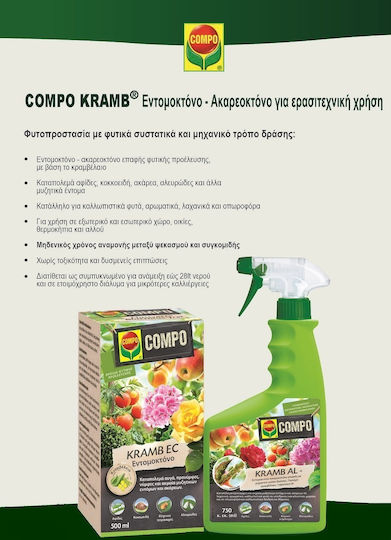 Compo Kramb Insecticide Spray for Flies Ants Fleas Whiteflies Aphids & Thrips 750ml