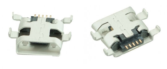 Micro USB TYPE B Female Sink 1.0 DIP OBLIQUE 5P (CON-U027)