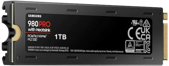 Samsung 980 PRO w/ Heatsink SSD 1TB τύπου M.2 με σύνδεση PCI Express 4.0 και Ψύκτρα (PS5 Compatible) MZ-V8P1T0CW